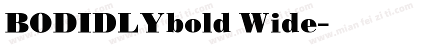 BODIDLYbold Wide字体转换
